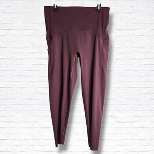 SPANX Chocolate Brown Highrise Ankle Length Athletic Leggings Size 1X